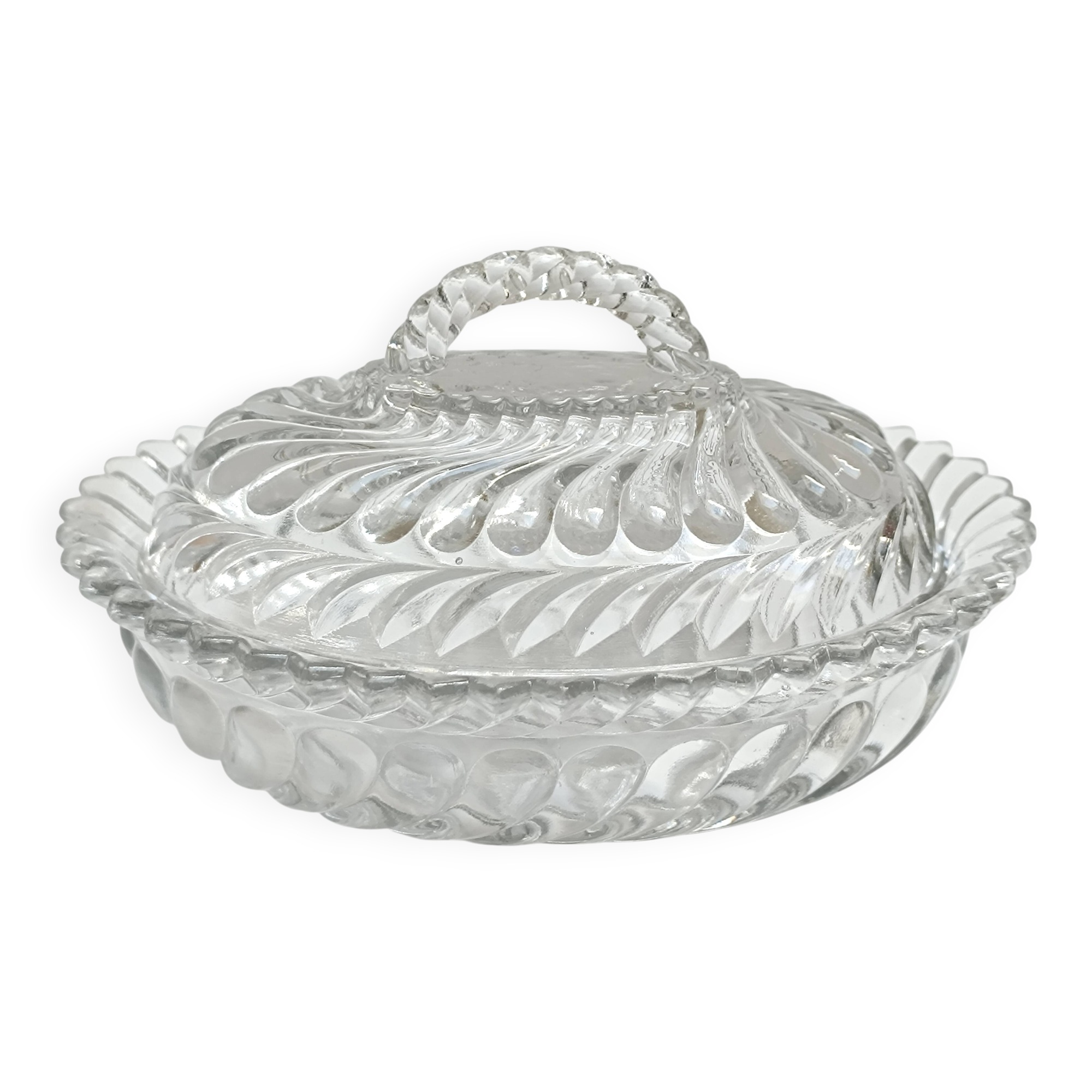 SV glass butter dish