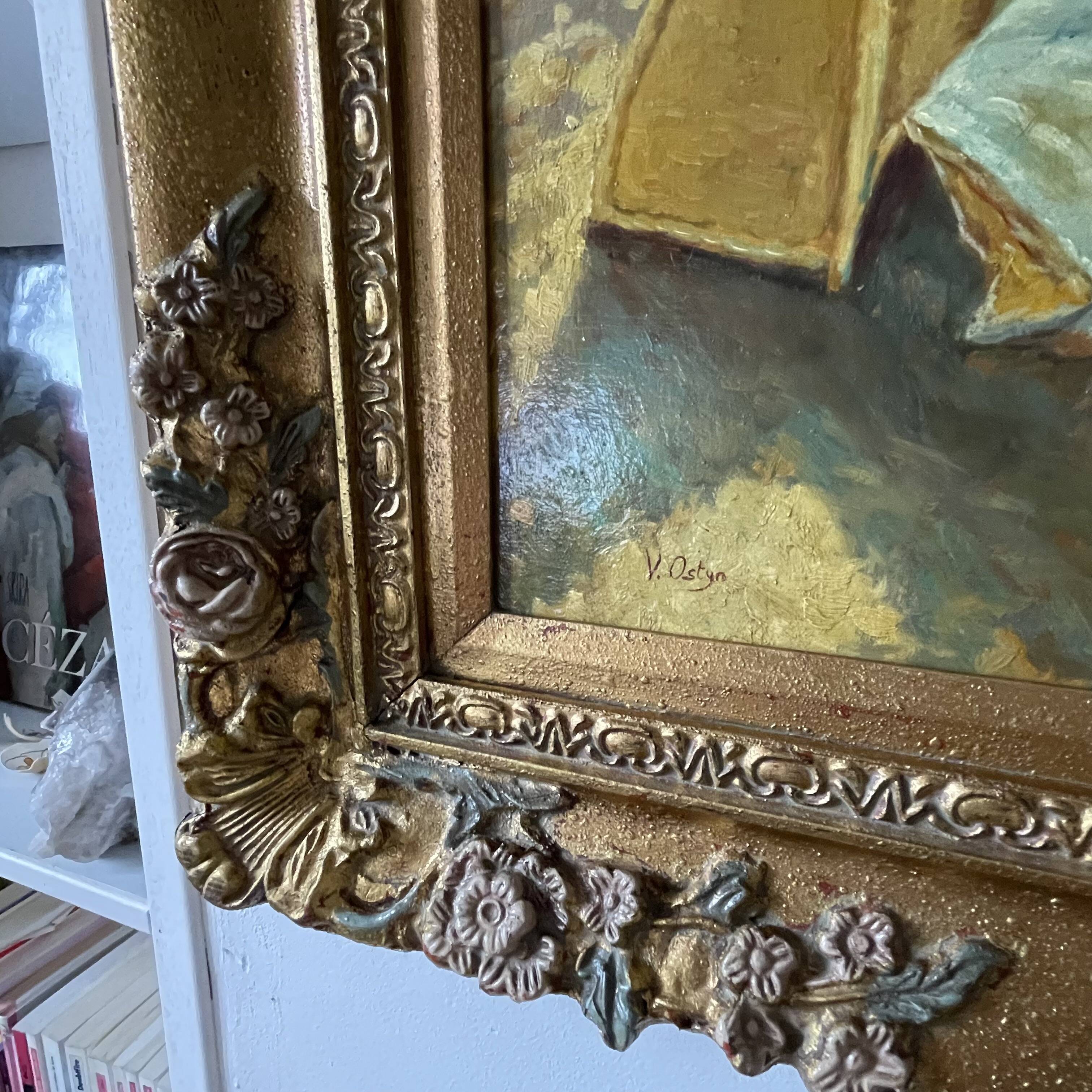 Oil on panel after Oscar Arthur Bluhm 99x73cm