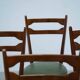 Set of six elegant Italian dining chairs