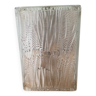 70s wall light. Double glass engraving.