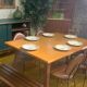 Table pieds pieds compas année 50.