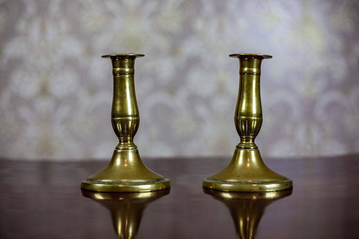 Brass Candleholders, 1939, Set of 2
