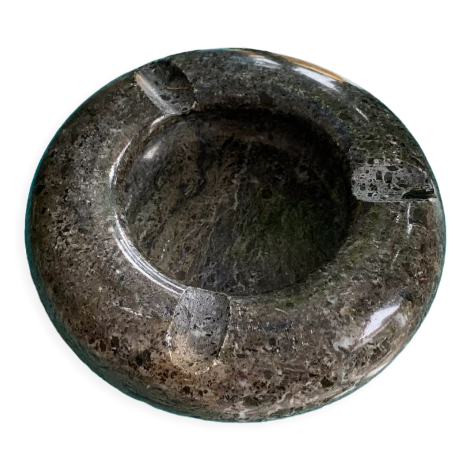 Polished stone ashtray