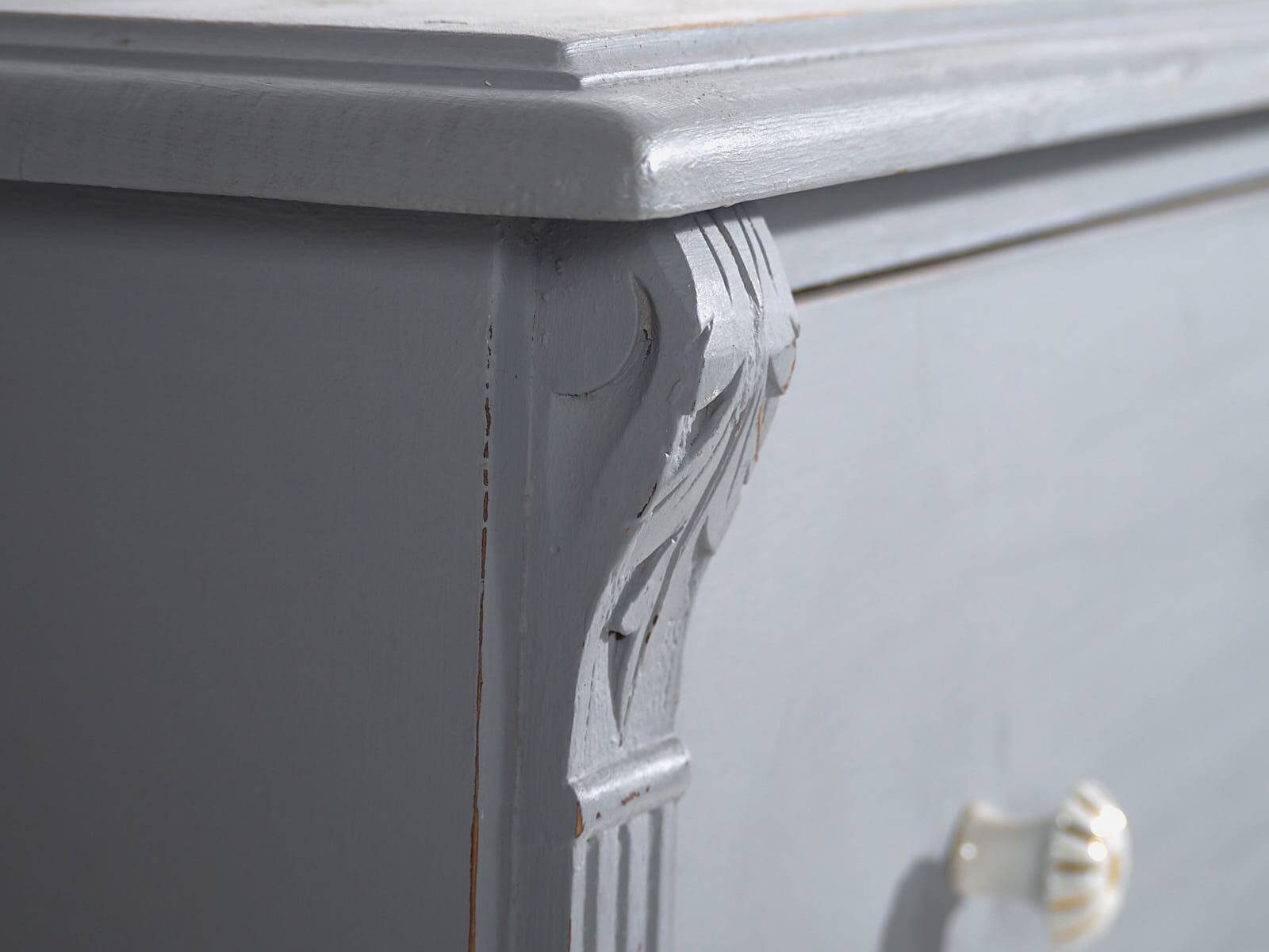 Antique silver-grey chest of drawers (c.1900) #18