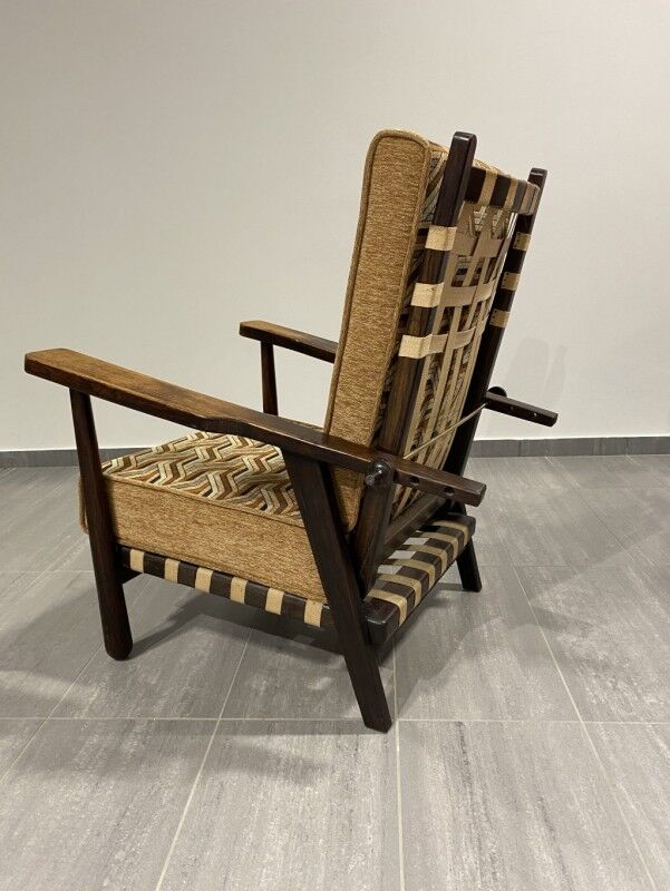 Adjustable armchair by Jan Vanek for Krásná Jizba 1940s