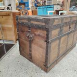 Large Vintage Travel Trunk - Locksmith Léopold Habert – 1920