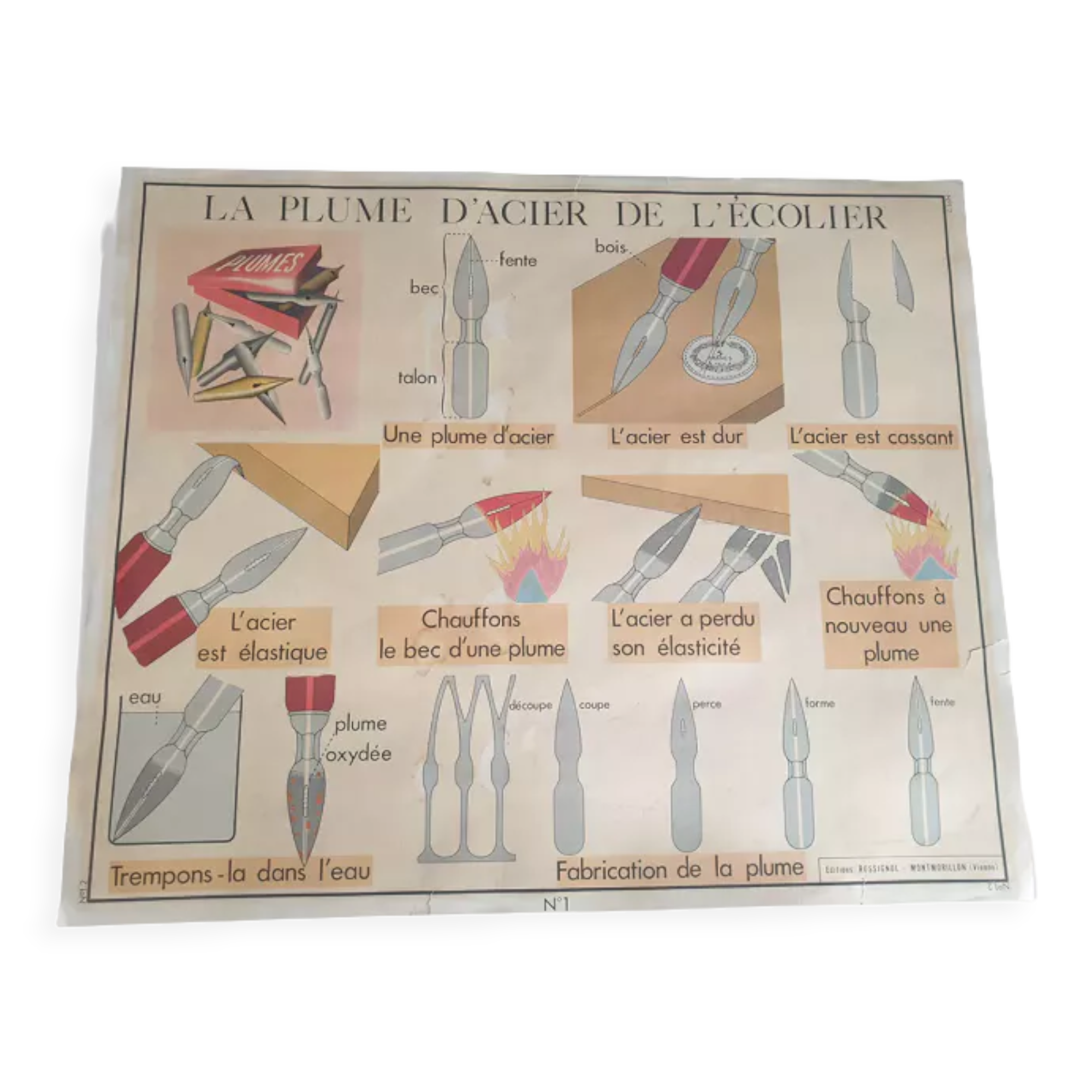 Vintage Rossignol educational display