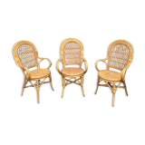 Rattan armchairs circa 1960