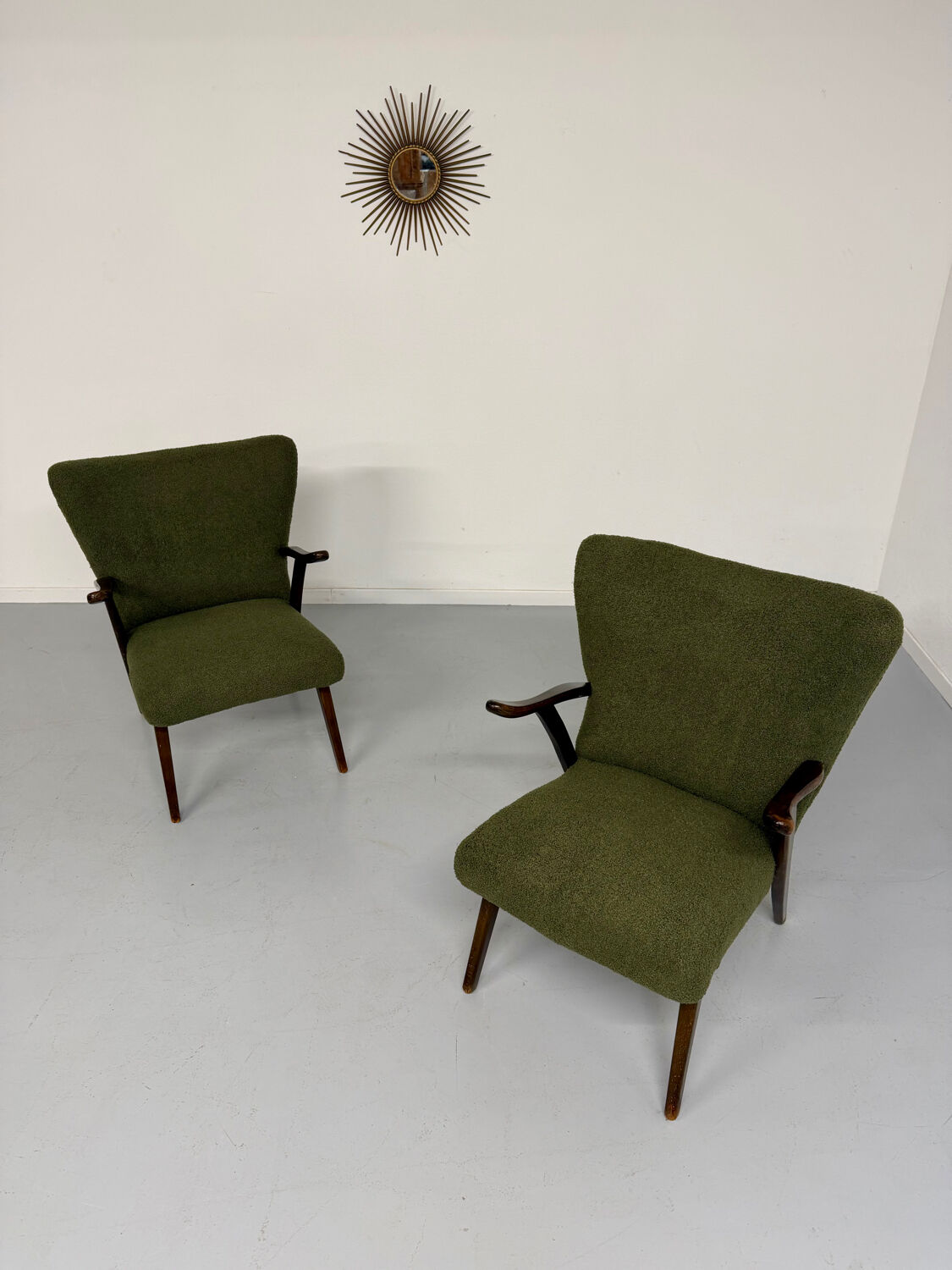 Set of 2 wing chairs in Scandinavian design from the 1960s.