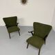 Lot de 2 fauteuils à oreilles « wing chair » design scandinave an 60