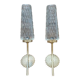 Paire d'appliques tulipe et rosace