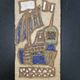 Rare enamelled ceramic wall plaque The Argonauts Vallauris-Galion