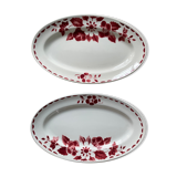 Set of 2 old raviers Céranord St Amand, model Jane