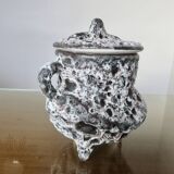 Fat lava tripod flower spike vase