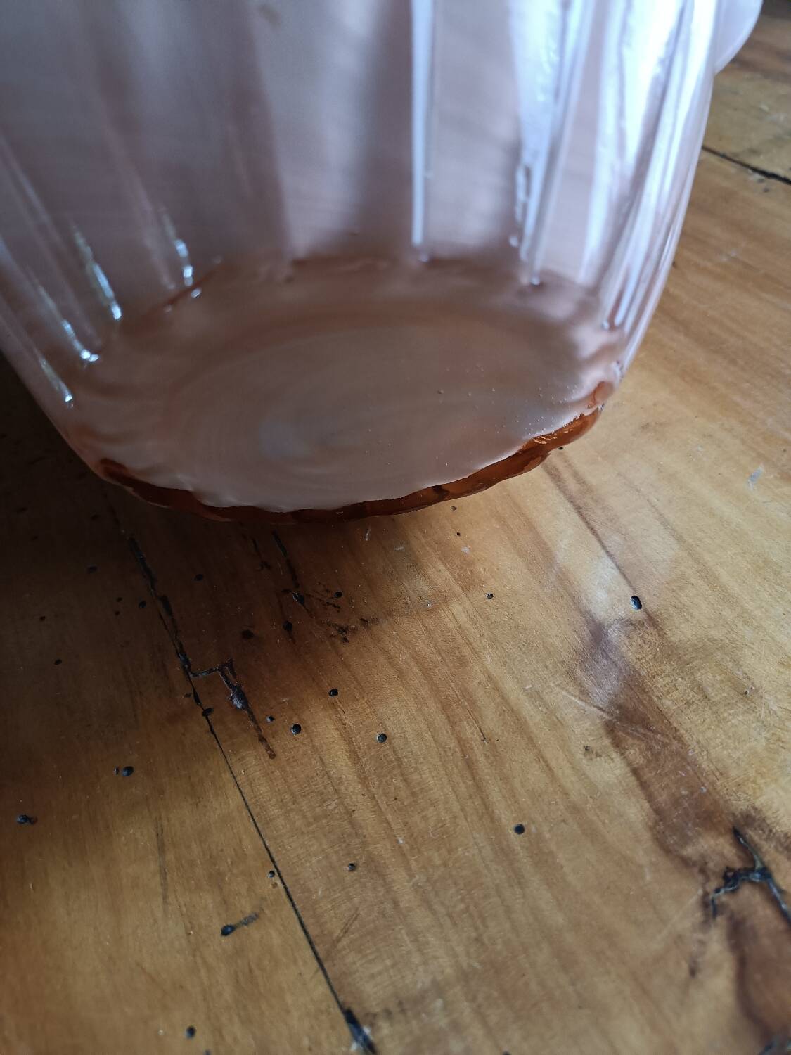 Art Deco pink opaline vase