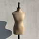 Antique mannequin in fabric and blackened wooden foot Stockman Paris Le Louvre