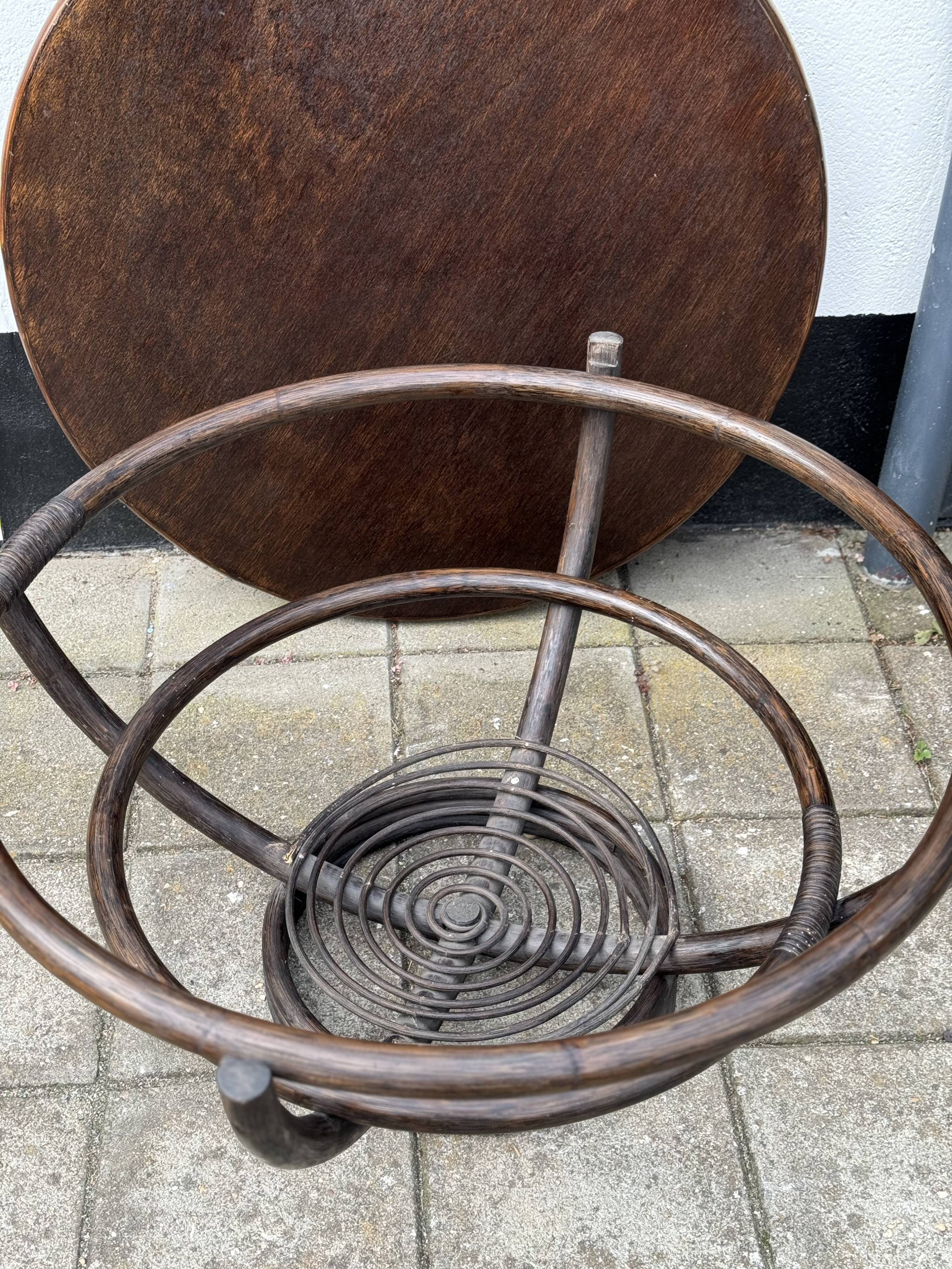 Vintage Manou Bambo Round Coffee Table
