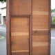 Art Deco cabinet, asymmetrical art deco cabinet, wood cabinet 40s