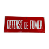 Plaque émaillée rouge “Défense de fumer”