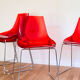 Lot 4 chairs Dal Segno red