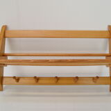 Mid-century wall folding  hanger and shelf, 1960's.