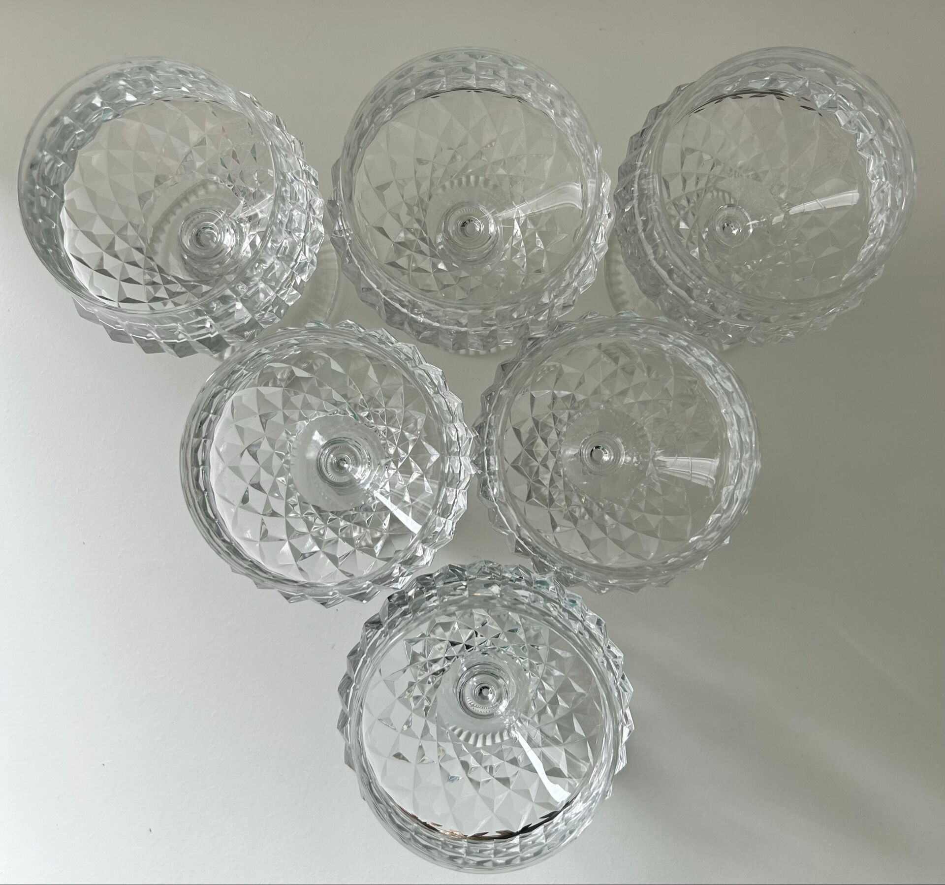Service of 6 ice cream bowls
