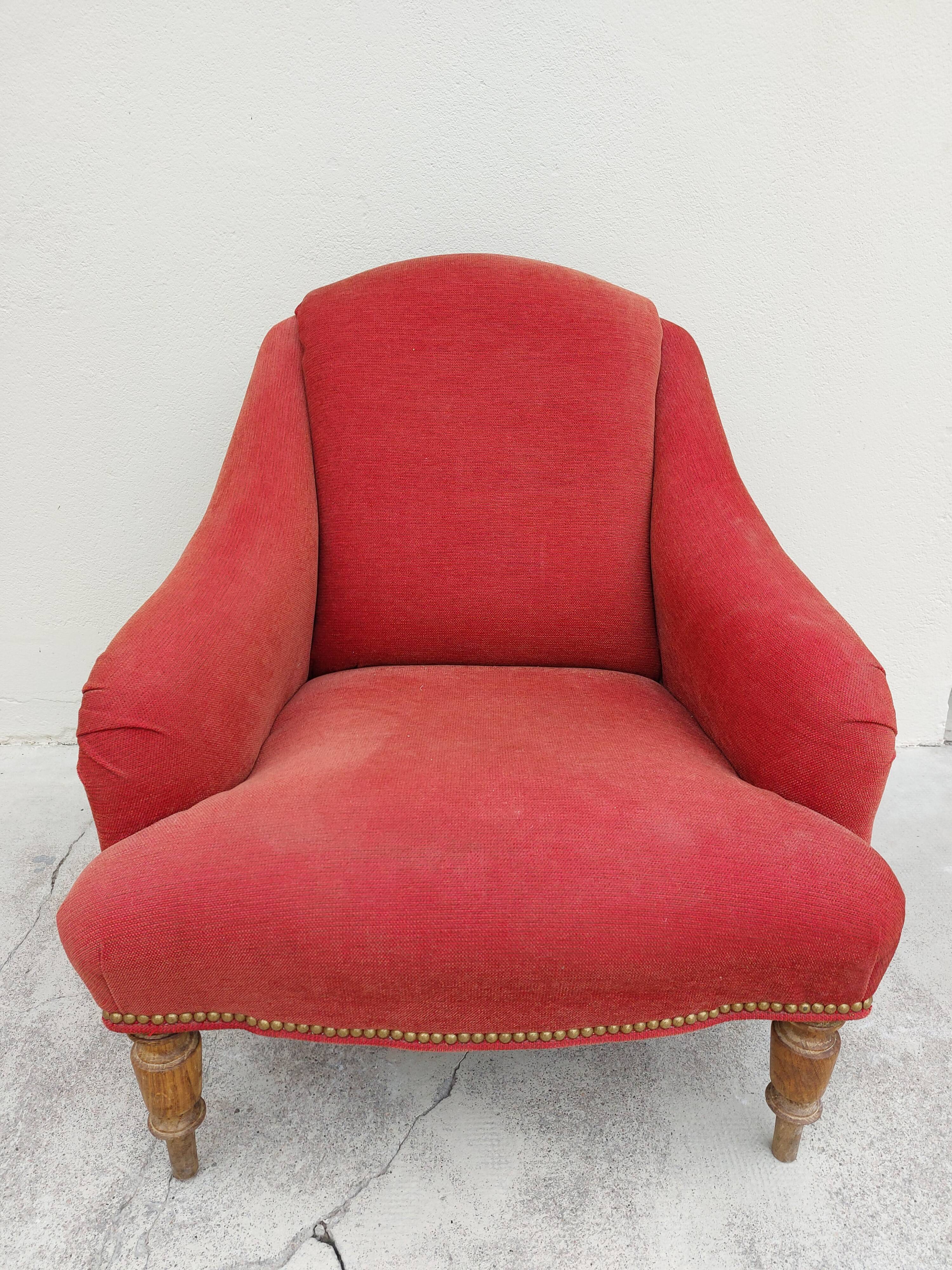 Napoleon III style toad armchair