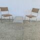Bauhaus "laccio" style coffee table Marcel Breuer, glass and chrome tubular