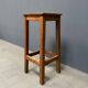 High oak stool from France