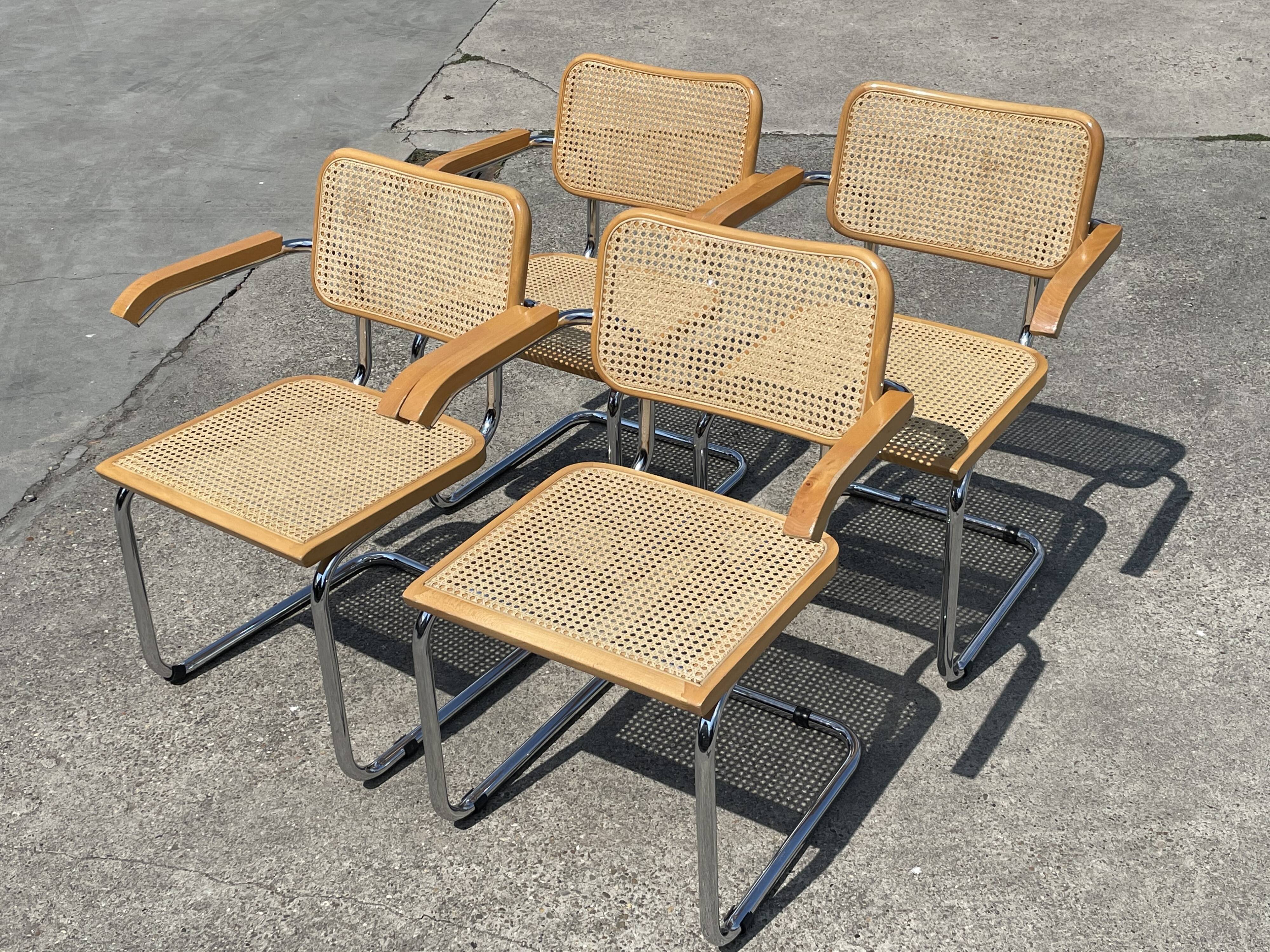 Chair model Cesca by Marcel Breuer with armrests B64
