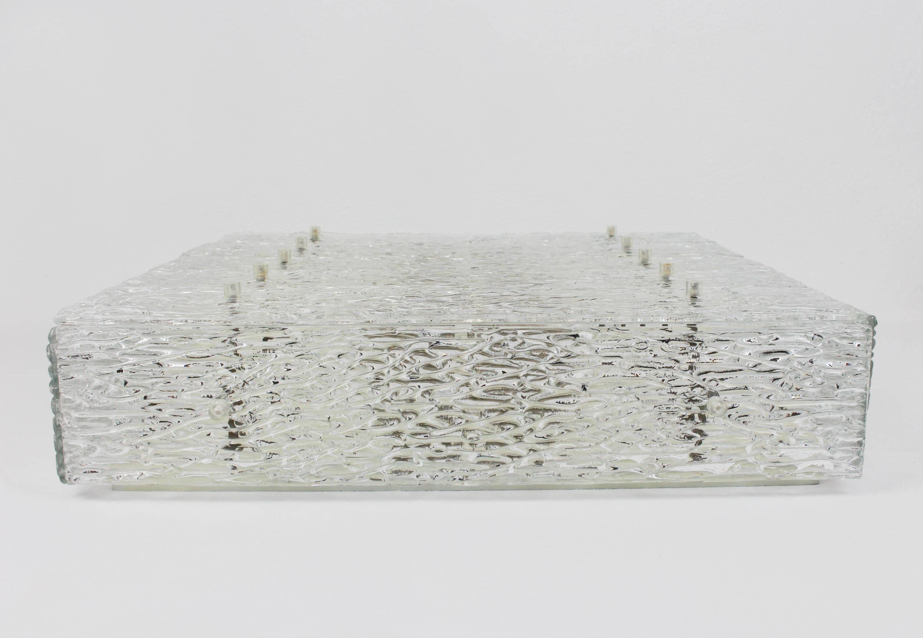 Large Murano glass ceiling light by Kalmar, Austria, 1960s.