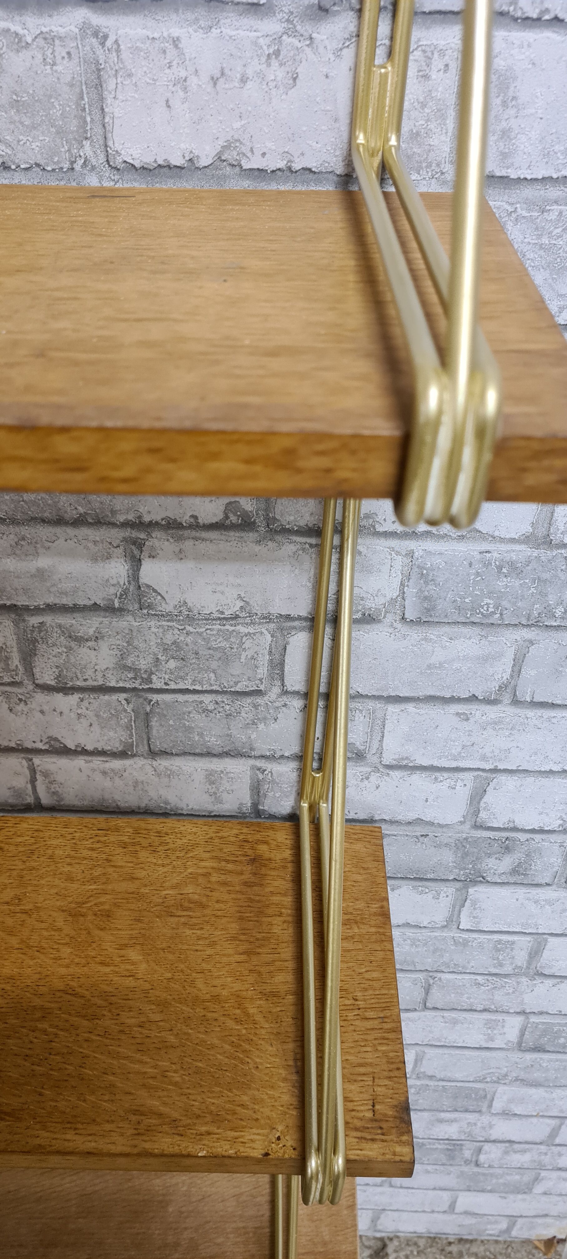Metal floor and clear oak, solid 114x22x80