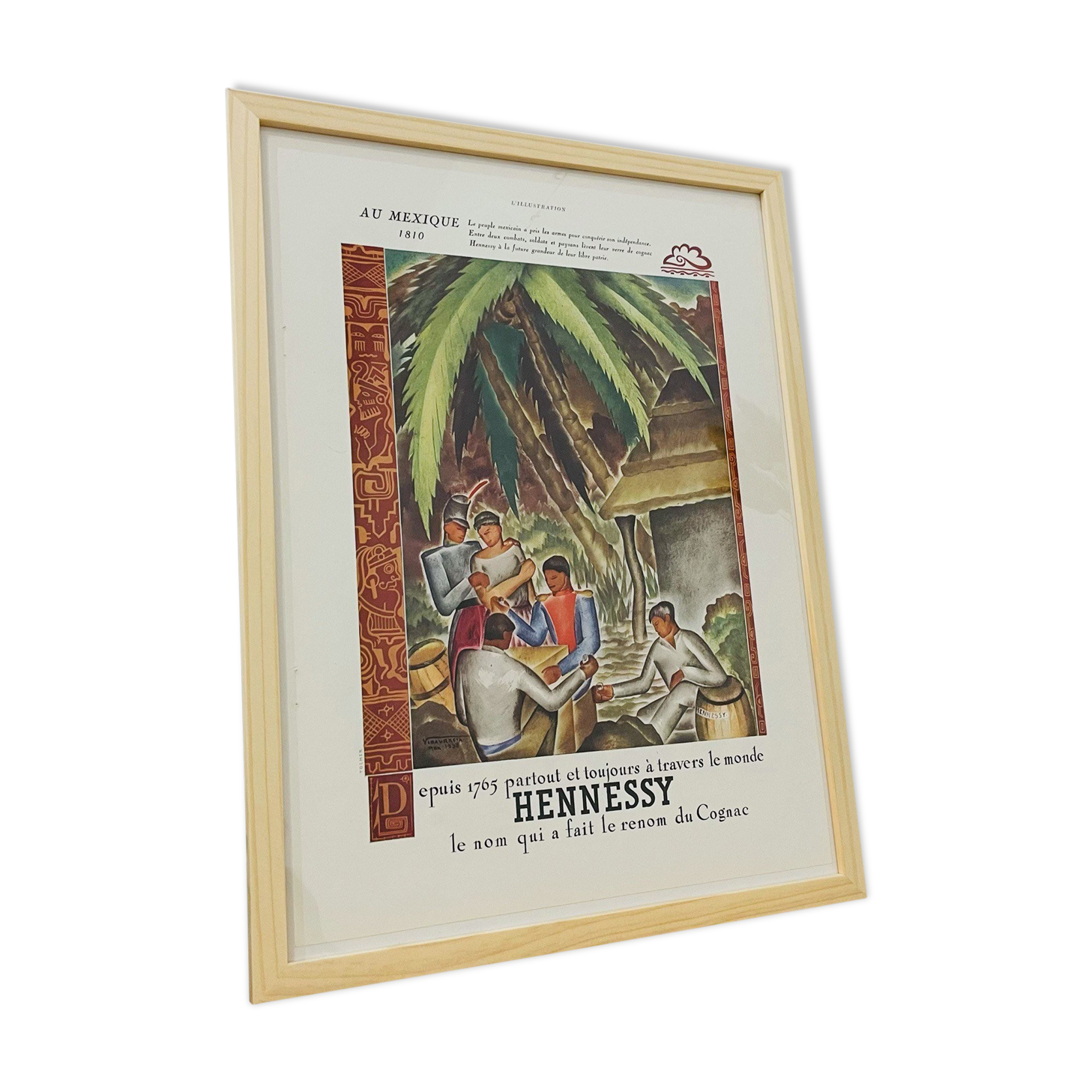 Illustration Hennessy, Cognac de 1930, 30x40cm