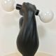 "Haltère" sconce by J.C. Peiré 1980, black ceramic