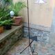 VINTAGE FLOOR LAMP 1960 PURPLE AND GREEN LAMPSHADE