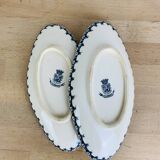 2 round dishes and 2 old Chardons model serving bowls by Gien