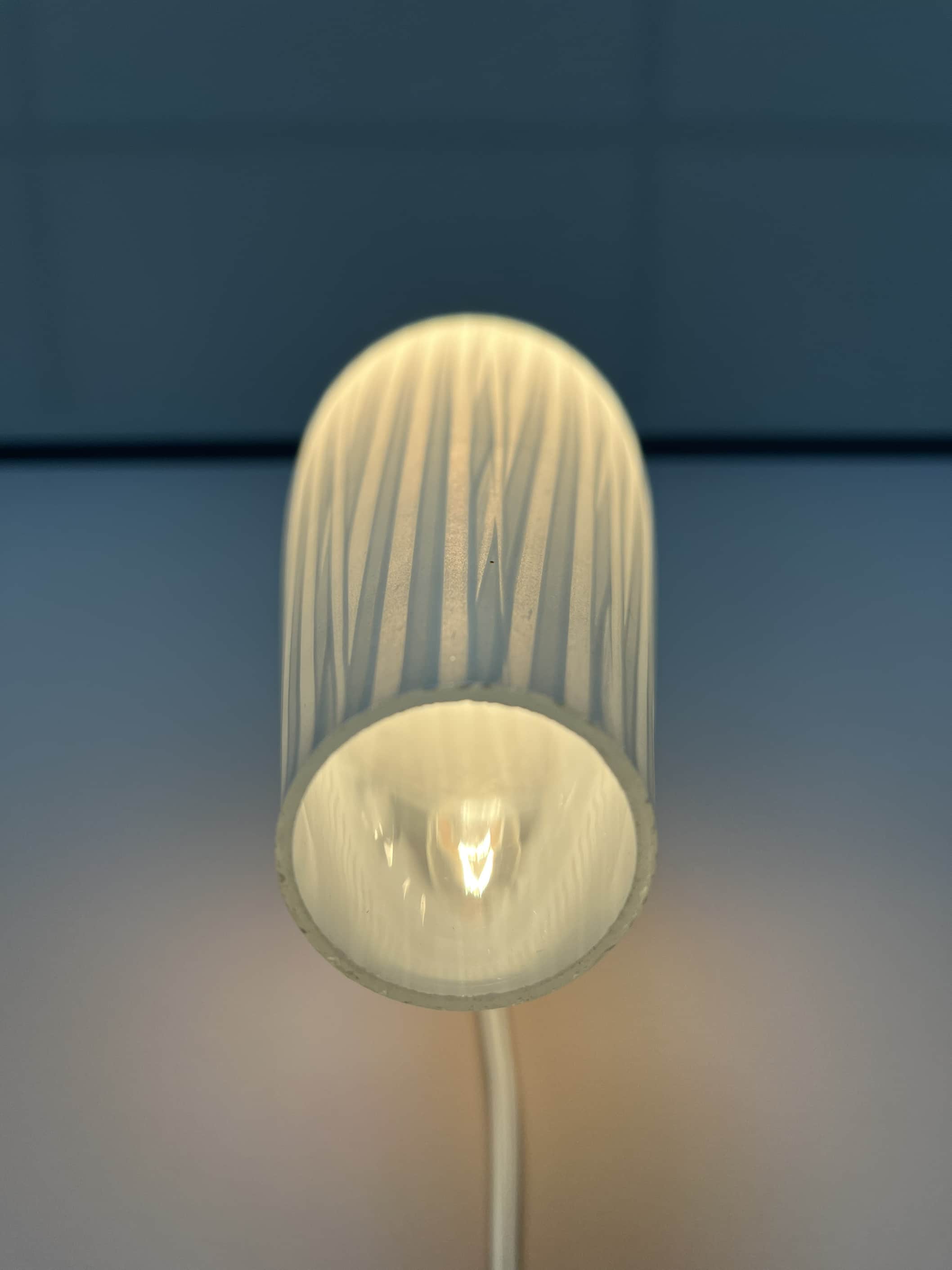 Vintage wall lamp glass danish design