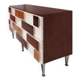 Italian Sideboard in Solid Wood with Steel Legs