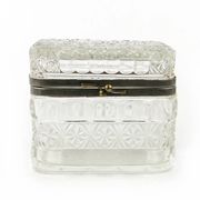 Art Deco bonbonniere, pressed glass, HSG Ząbkowice, Poland, 1930s