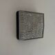 Vintage wall lamp in pressed molded glass, France 1970