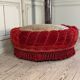 Large velvet pouf with trimmings, around 1880