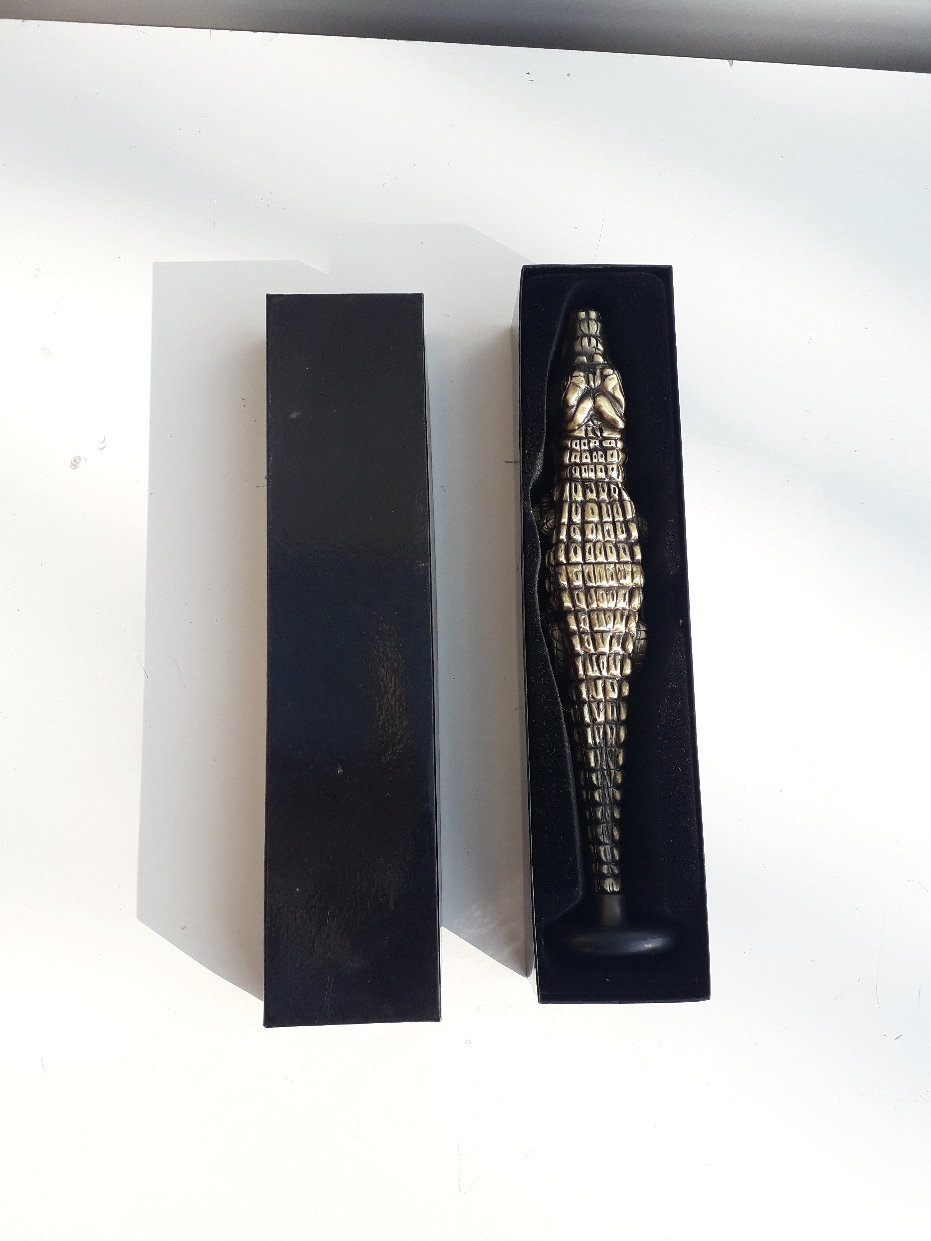 Doctor's reflex hammer Bayer brass crocodile 1960