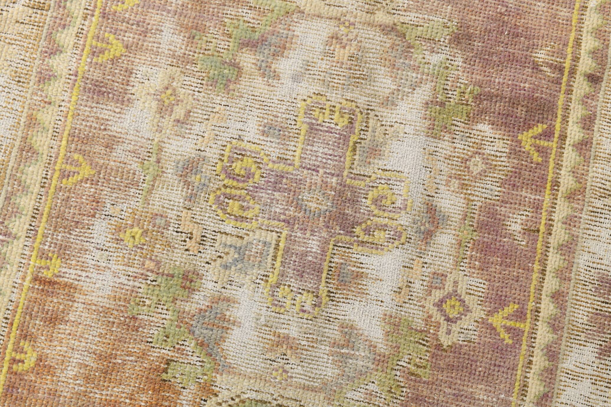 3x10 Aesthetic Geometric Turkish Vintage Runner Rug, 92x316Cm