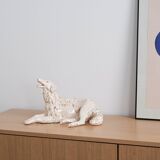 Porcelain figurine of a Borzoi dog, 1960s, made in Europe