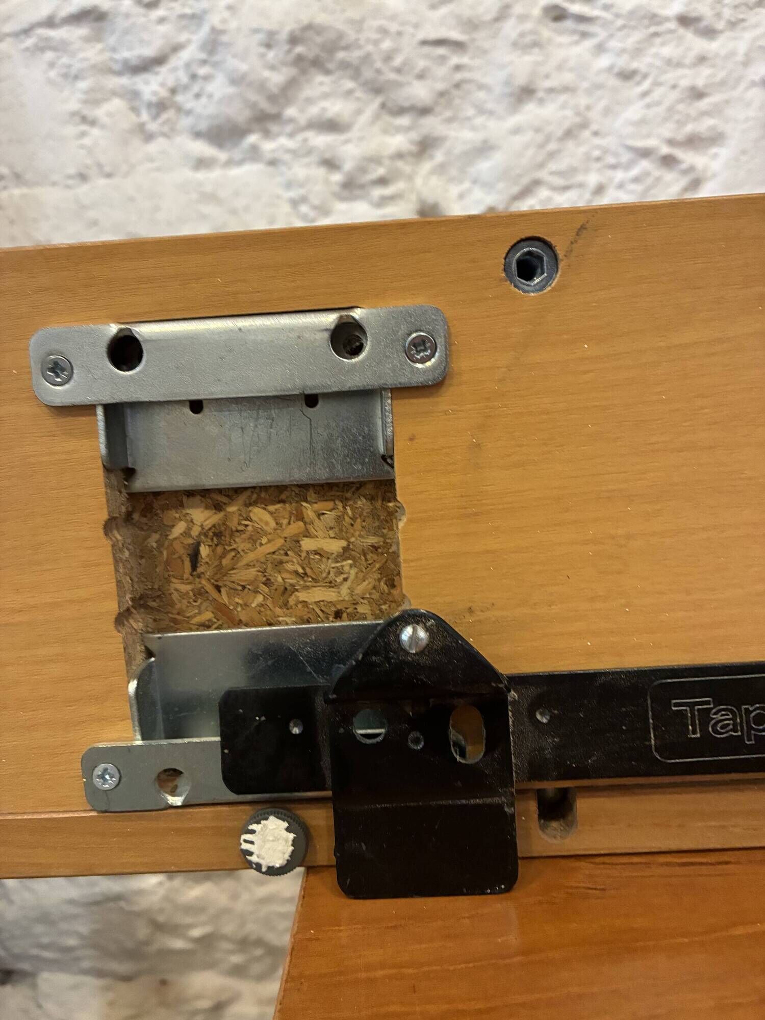 Teak wall shelf - L 112 cm