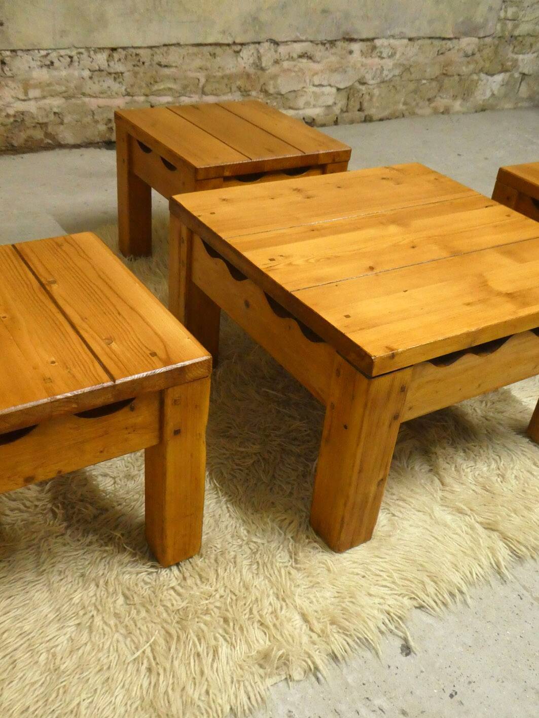 pine living room set, 1980