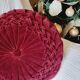 Coussin velour bordeau