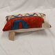 Vintage Cushion Cover in Long Pile Carpet, Turkish Geometric Pattern, 30 x 50 cm