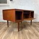 Vintage scandinavian double-sided teak desk by andreas pedersen, 60s