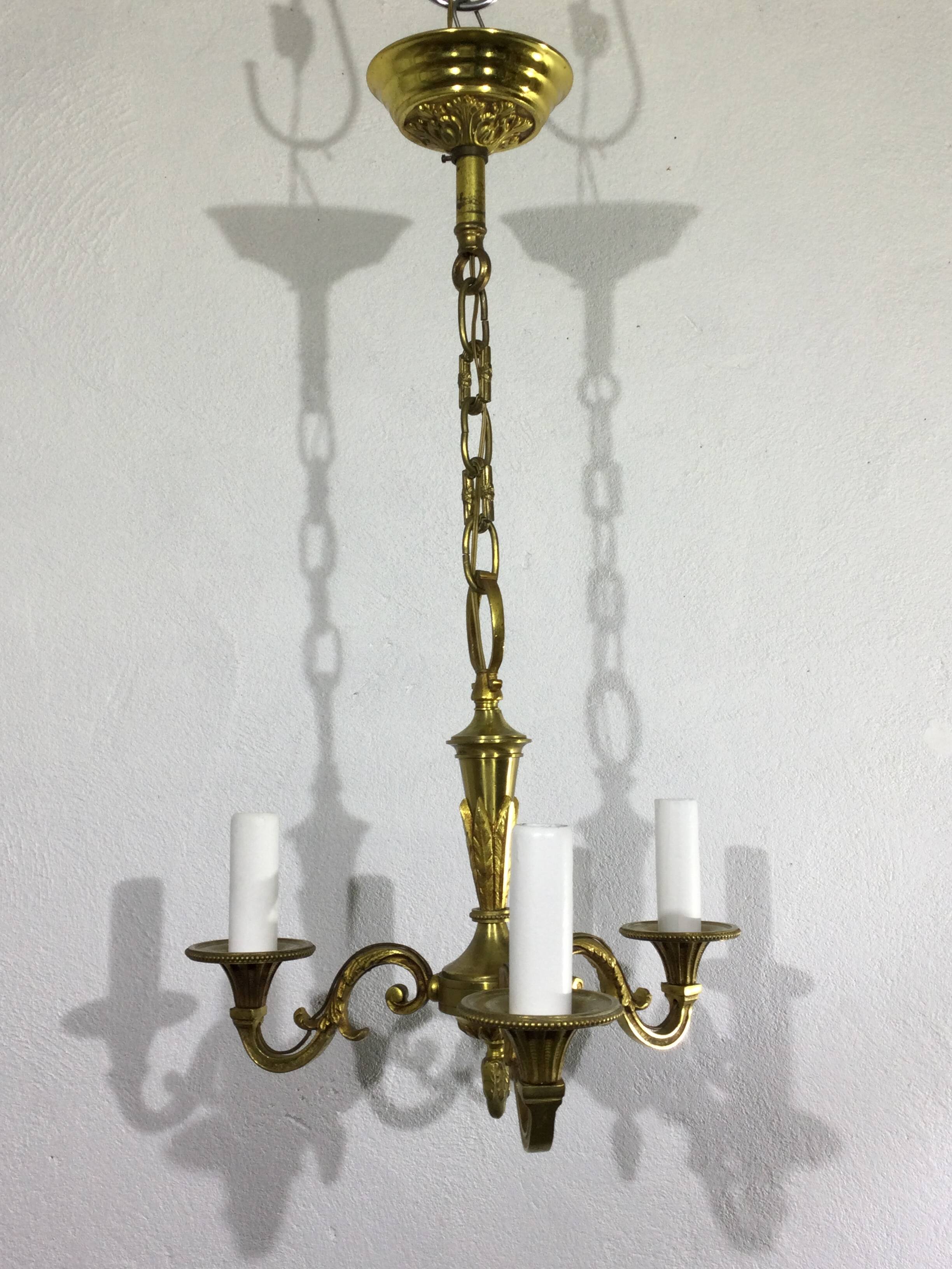 Lustre 3 lumières en bronze